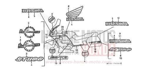 MARKE (ST1100N/P/R/AN/AP/AR) ST1100AN de 1992